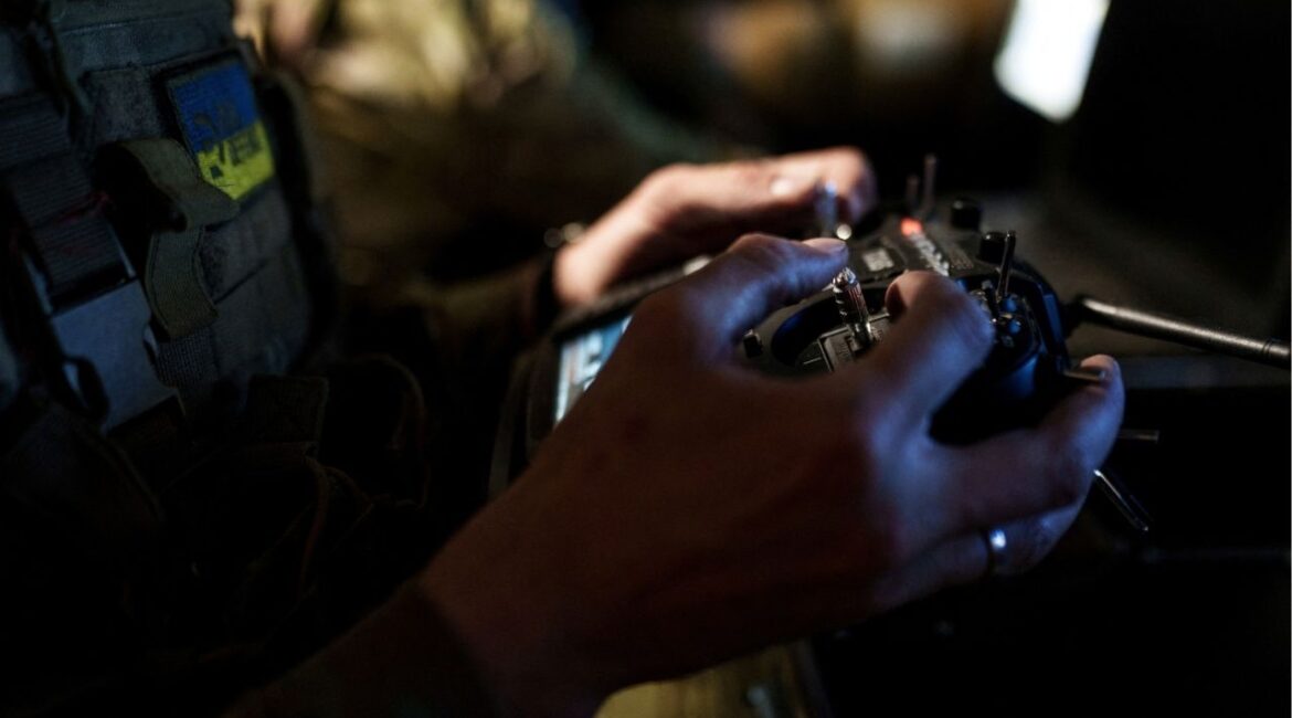 A service member of a drone unit of the 24th Separate Mechanized Brigade named after King Danylo of the Ukrainian Armed Forces controls a heavy combat drone while it flies over positions of Russian troops, amid Russia's attack on Ukraine, in Donetsk Region, Ukraine June 12, 2025. (Reuters File)