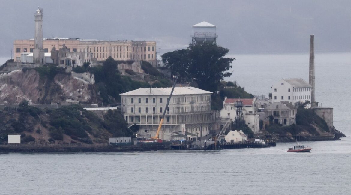 A view of Alcatraz prison complex located on Alcatraz Island in San Francisco Bay near San Francisco, California, U.S. July 17, 2025. (Reuters/Carlos Barria)
