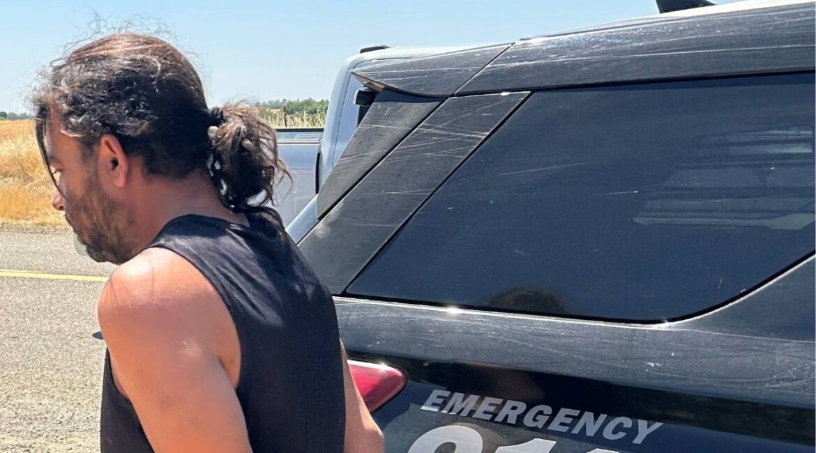 Abel Joel Garcia Zarate, 39, of Biola, was arrested Sunday, June, 30, 2025, in Madera County on suspicion of starting a wildfire just hours after crews responded to a separate blaze sparked by farm equipment. (Madera County SO)