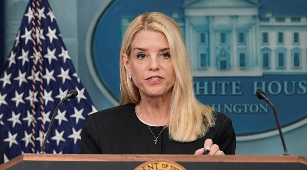 Attorney General Pam Bondi speaks to the media in the Press Briefing Room at the White House in Washington D.C., June 27, 2025. (Reuters File)