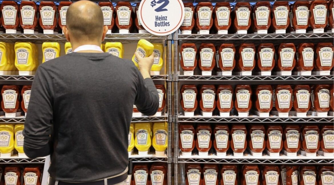 Bottles of Heinz ketchup are seen on a shelf in a supermarket in Omaha, Nebraska, U.S., May 4, 2019. (Reuters File)