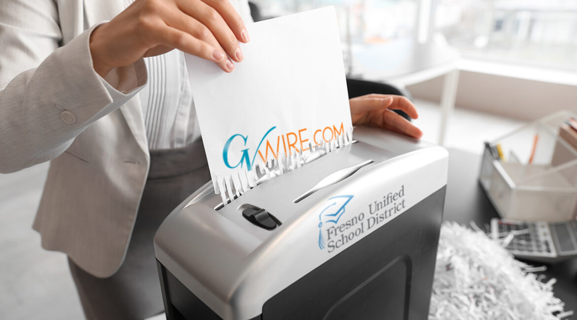 FUSD Fresno Unified paper shredder gvwire