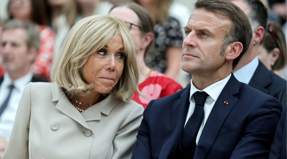 France's President Emmanuel Macron and his wife Brigitte Macron attend a ceremony during their visit to The British Museum in London, Britain, July 9, 2025. (Reuters File)