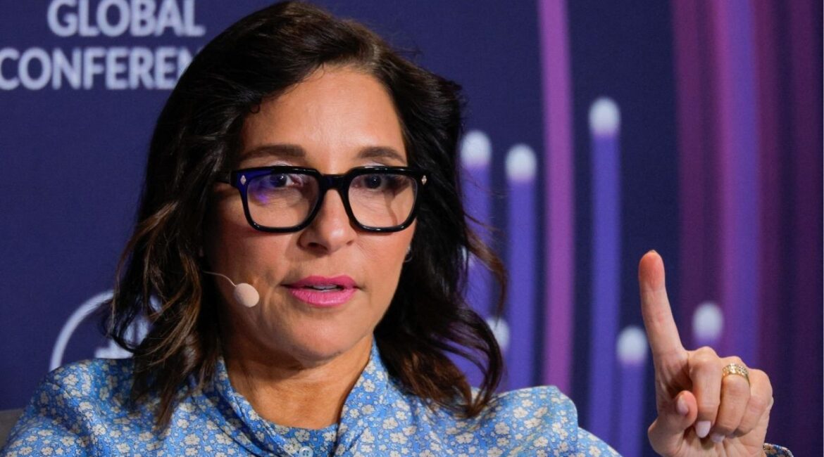 Linda Yaccarino, CEO of X Corp., attends the Milken Institute Global Conference 2025 in Beverly Hills, California, U.S., May 5, 2025. (Reuters File)