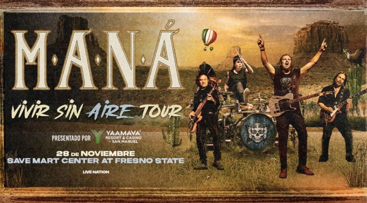 Mexican rock band MANÁ has added a Fresno stop to their 2025 "Vivir Sin Aire Tour," set for Nov. 28 at Save Mart Center. (MANA Media Handout)