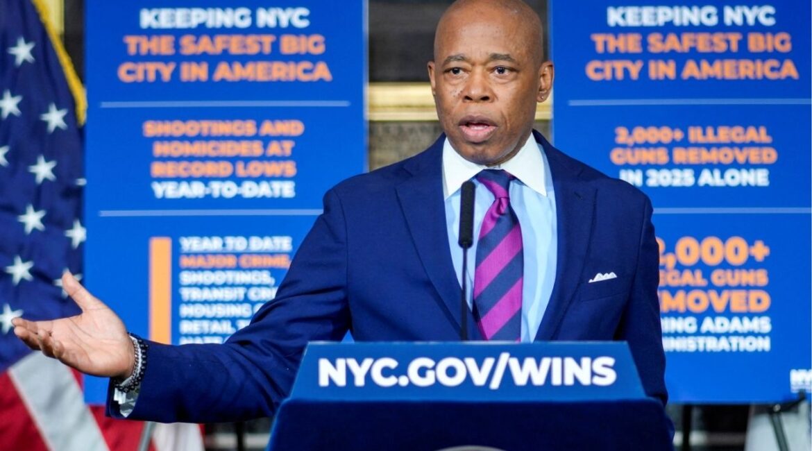 New York City Mayor Eric Adams speaks during a press conference at City Hall in Manhattan in New York City, U.S., June 3, 2025. (Reuters File)