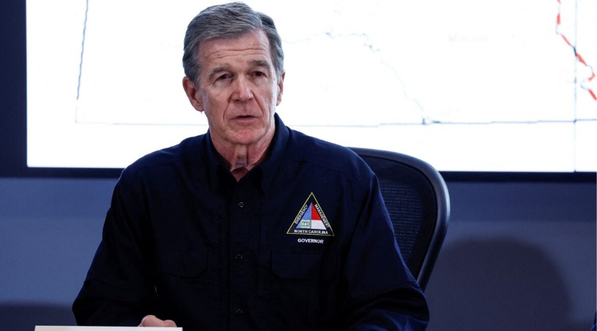 North Carolina Governor Roy Cooper attends a briefing on the Hurricane Helene response at the Emergency Operations Center in Raleigh, North Carolina, U.S., October 2, 2024. (Reuters File)
