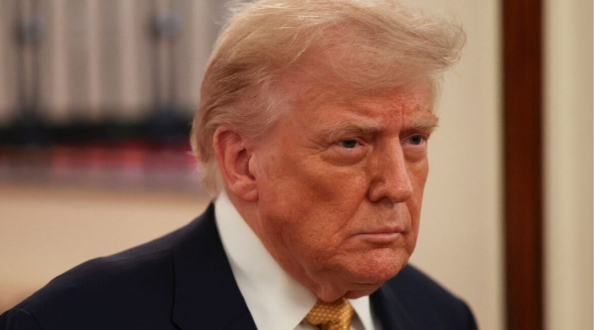 President Donald Trump looks on at the White House in Washington, D.C., U.S., July 16, 2025. (Reuters/Umit Bektas)