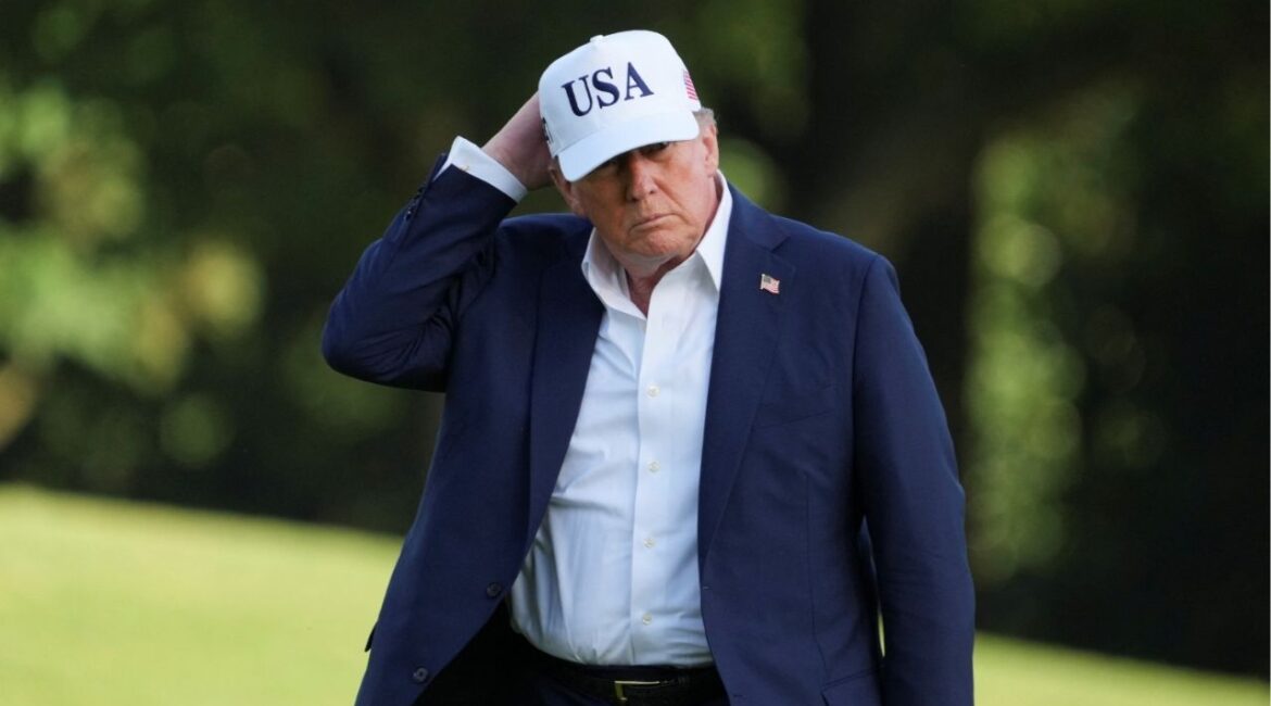 President Donald Trump walks after disembarking Marine One as he arrives at the White House in Washington, D.C., U.S., July 6, 2025. (Reuters File)