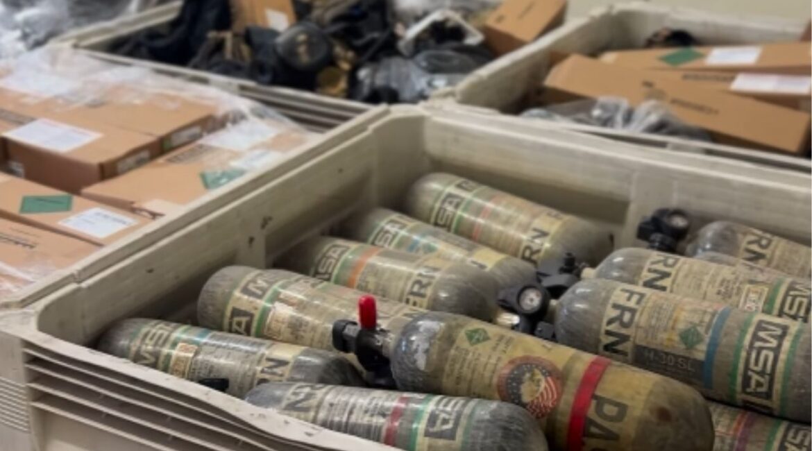 The Fresno Fire Department donates 17 pallets of firefighting equipment to its sister city Guadalajara, Mexico, to support first responders and strengthen international ties. (Fresno FD)