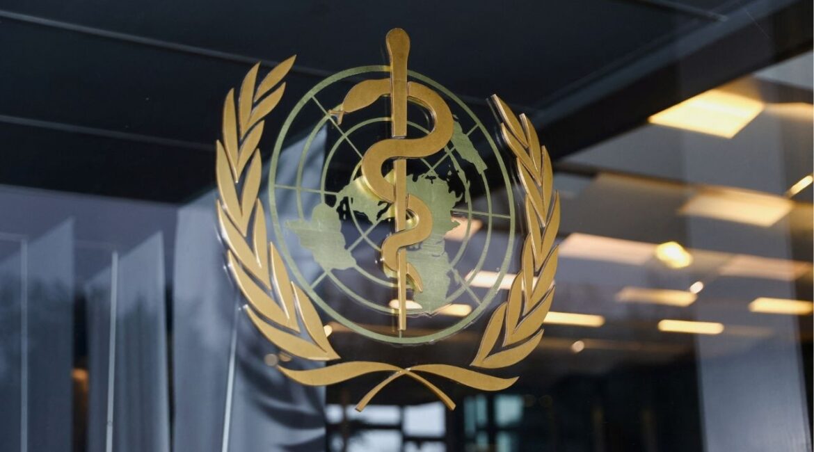 The World Health Organization logo is pictured at the entrance of the WHO building, in Geneva, Switzerland, December 20, 2021. (Reuters File)