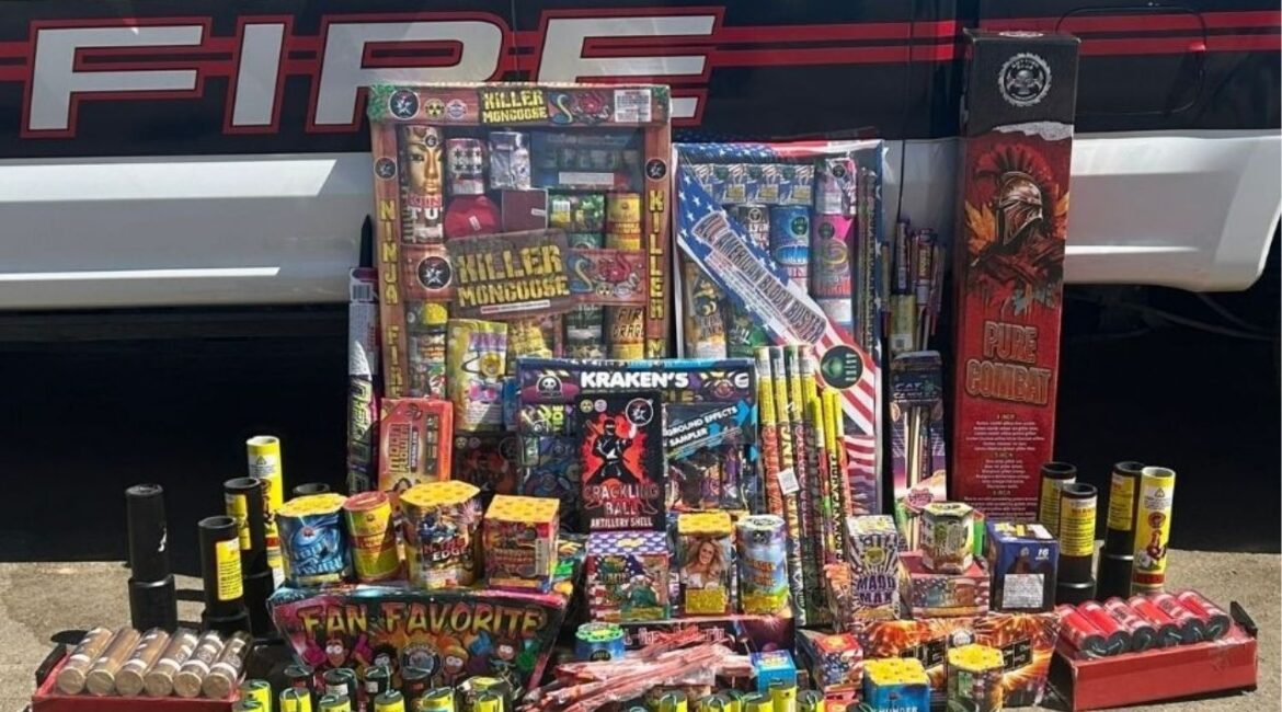 Tulare County fire investigators seized about 300 pounds of illegal fireworks and issued multiple citations during a Fourth of July enforcement operation with the sheriff’s office. (Tulare County SO)