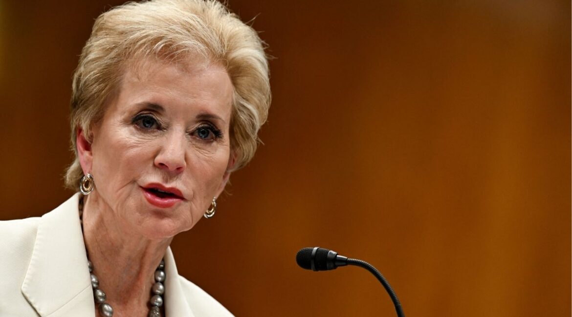 U.S. Secretary of Education Linda McMahon testifies before a Senate Appropriations hearing on U.S. President Donald Trump's budget request for the Department of Education, on Capitol Hill in Washington, D.C., U.S., June 3, 2025. (Reuters File)