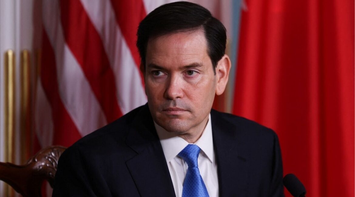 U.S. Secretary of State Marco Rubio attends a nuclear cooperation Memorandum of Understanding (MOU) signing ceremony with Bahrain's Foreign Minister Abdullatif bin Rashid Al Zayani (not pictured), at the U.S. Department of State in Washington, D.C., U.S., July 16, 2025. (Reuters/Umit Bektas)