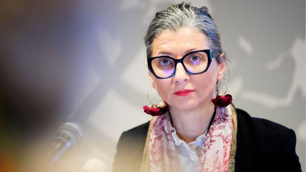 UN Special Rapporteur for the occupied Palestinian territories, Francesca Albanese gives a press conference at the UN City in Copenhagen, Denmark February 5, 2025. (Reuters File)