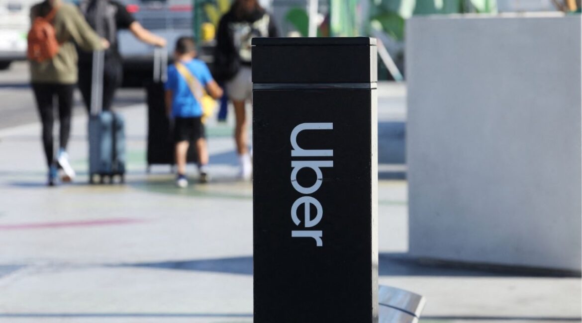 Uber signage is posted at Los Angeles International Airport (LAX) in Los Angeles, California, U.S. July 10, 2022. (Reuters File)