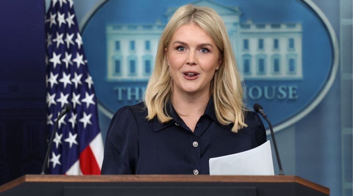 White House Press Secretary Karoline Leavitt speaks during a press briefing at the White House in Washington, D.C., U.S., July 31, 2025. (Reuters/Evelyn Hockstein)