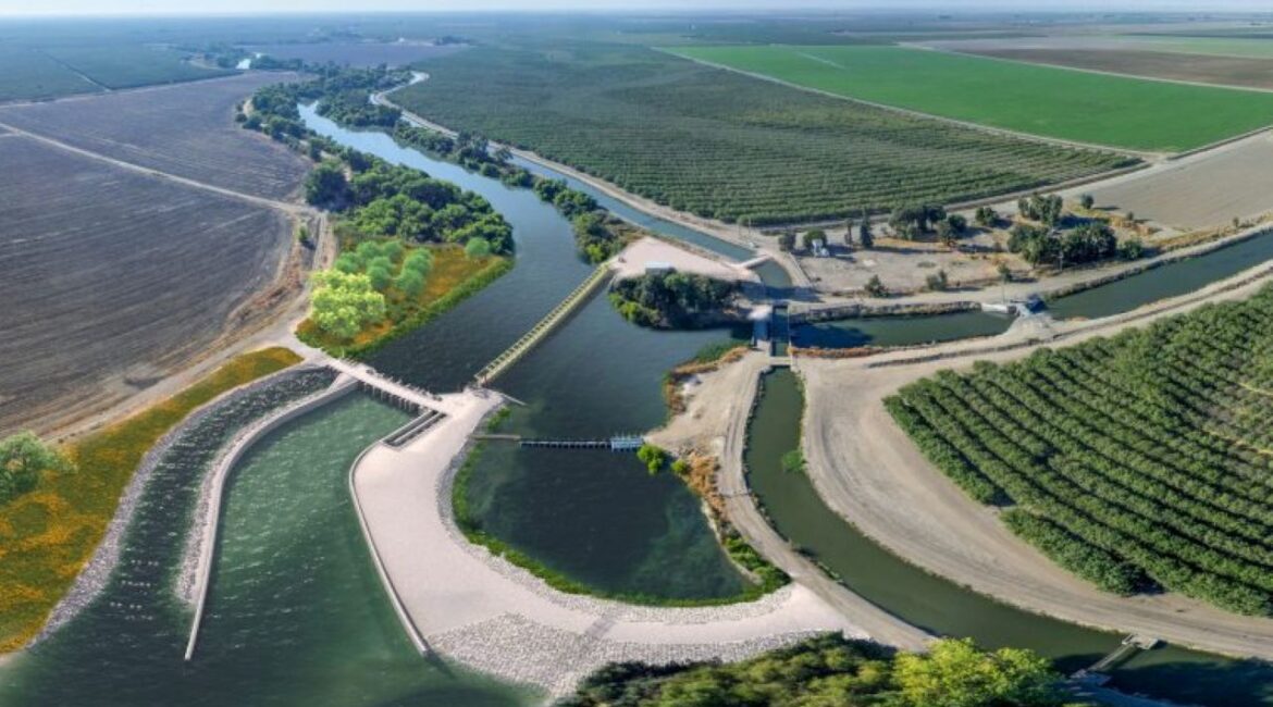 Artist Rendering of Sack Dame and Arroyo Canal Project Site for San Joaquin River Salmon Restoration Project