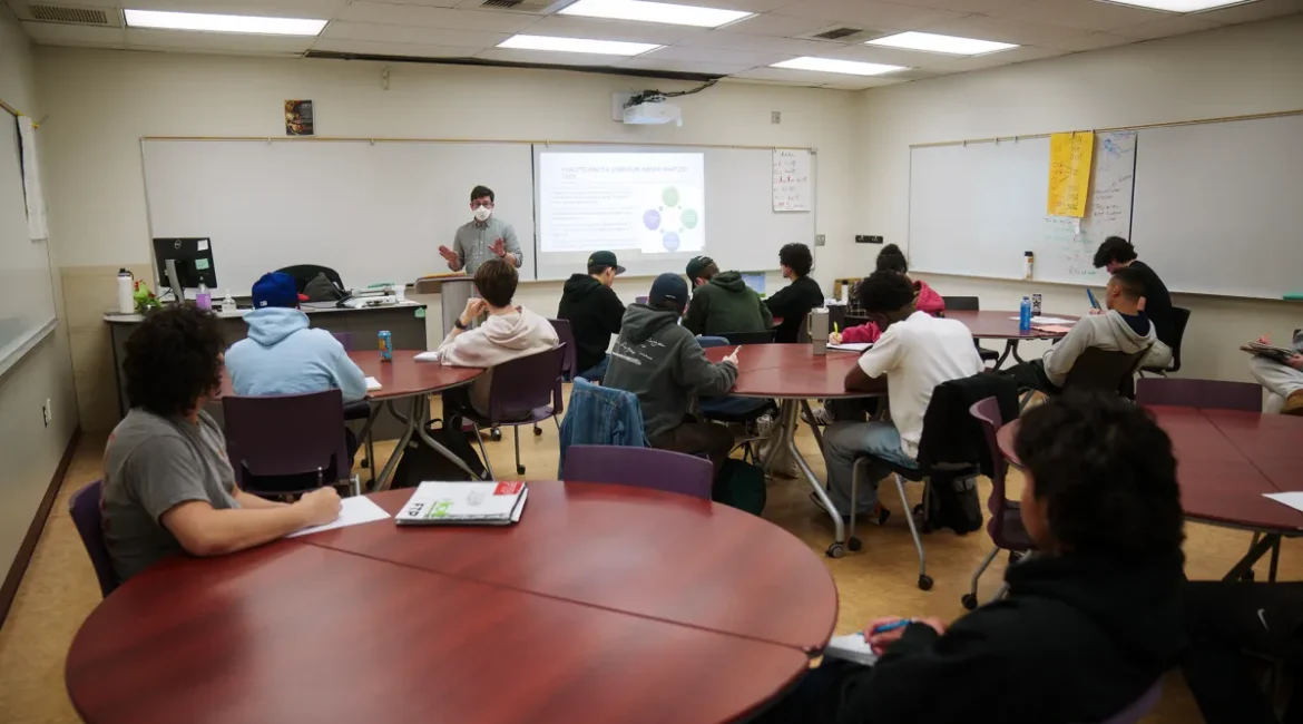 Dr. Adam Kaiserman's English class at College of the Canyons in Santa Clarita, California