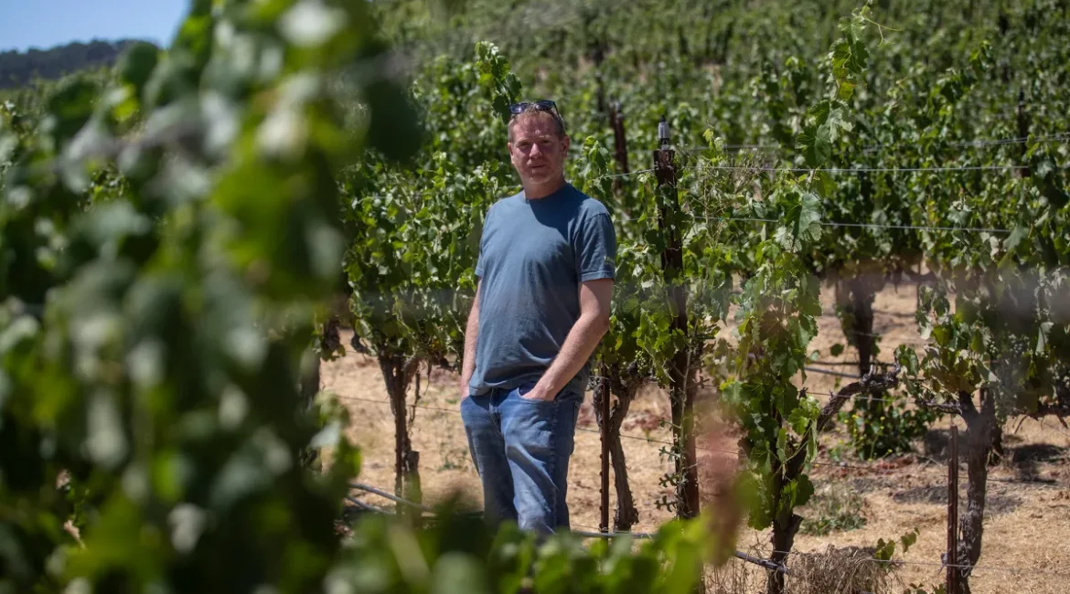Image of Tablas Creek winery owner Jason Haas in his vineyards