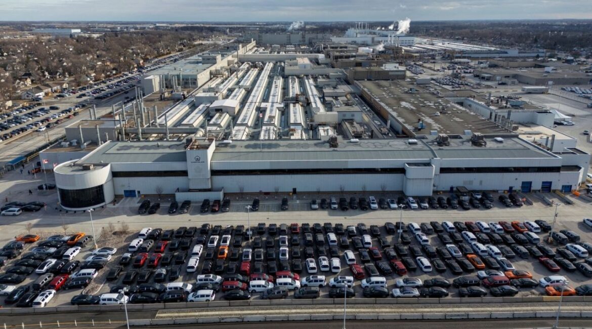 A drone view of Stellantis's Chrysler Windsor Assembly facility in Windsor, Ontario, Canada, February 4, 2025. (Reuters File)