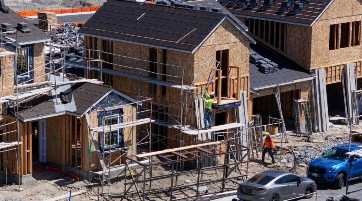 A drone view shows new single family home construction in San Diego, California, U.S., March 25, 2025. (Reuters File)