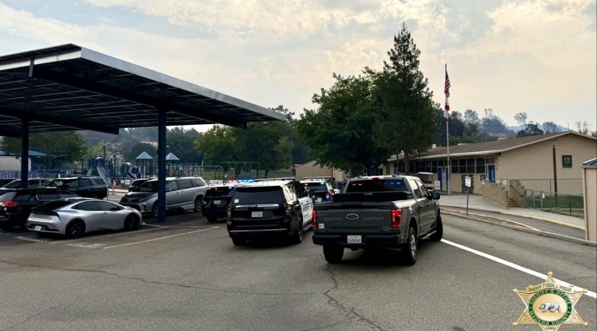 A student at Coarsegold Elementary accidentally brought an unloaded starter pistol to school Monday, August 26, 2025, prompting a brief lockdown that has since been lifted, authorities said. (Madera County SO)