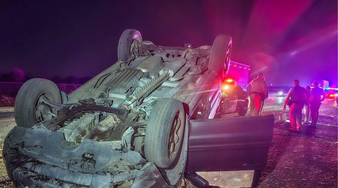 An online date ended in a high-speed chase and rollover crash on Highway 99 after an impaired driver fled from CHP, authorities said. (CHP)