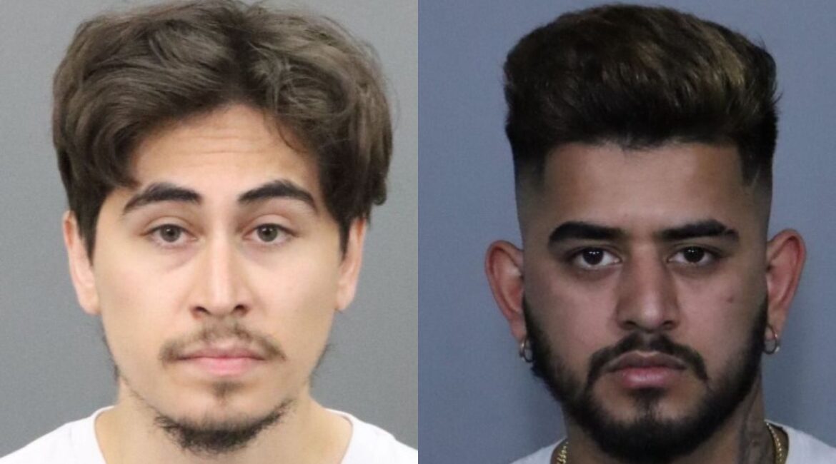 Clovis Police arrested two men, Joshua Ramirez (left), 27, and Gurmeet Singh, 21, for possessing child sexual exploitation material after receiving tips from a national task force. (Clovis PD)