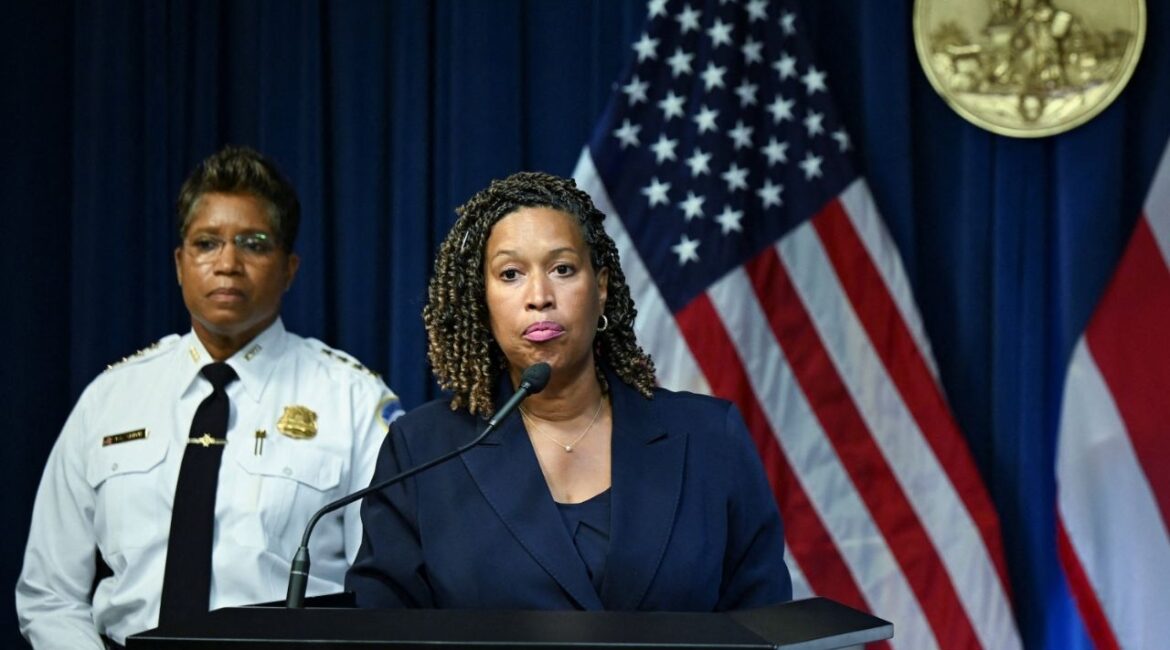 D.C. Mayor Muriel Bowser holds a press conference at the John A. Wilson Building following U.S. President Donald Trump's announcement to deploy the National Guard and federalize the Metropolitan Police Department, in Washington, D.C., August 11, 2025. (Reuters File)