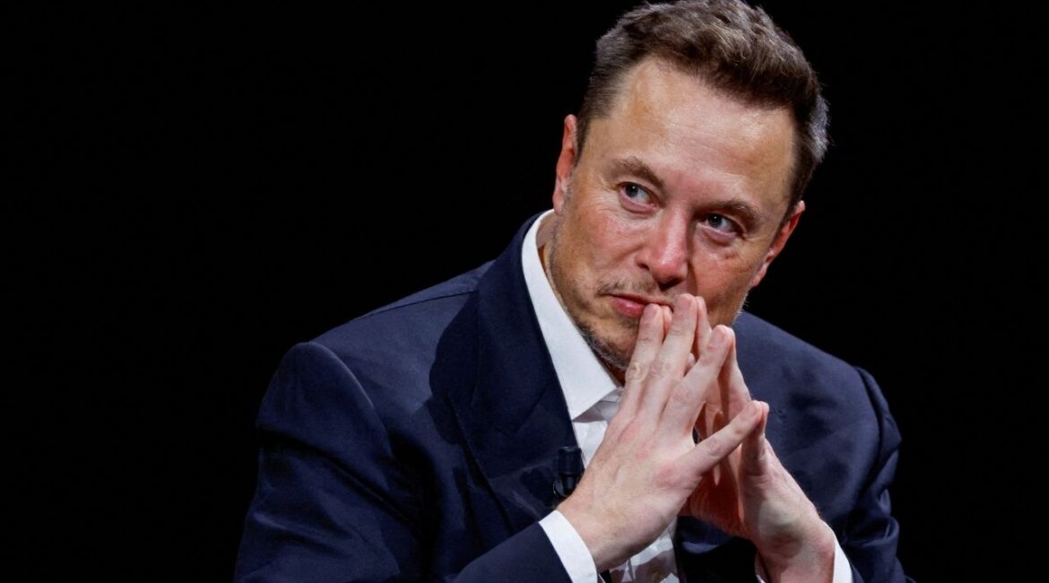Elon Musk, Chief Executive Officer of SpaceX and Tesla and owner of Twitter, gestures as he attends the Viva Technology conference dedicated to innovation and startups at the Porte de Versailles exhibition center in Paris, France, June 16, 2023. (Reuters File)