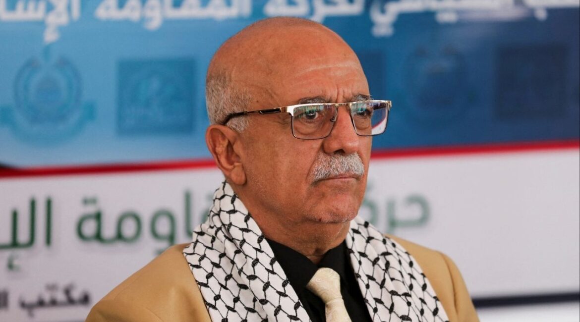 Head of the Houthi-led government Ahmad al-Rahawi looks on during a visit by Houthi government officials to the Hamas office in Sanaa, Yemen August 19, 2024. (Reuters File)