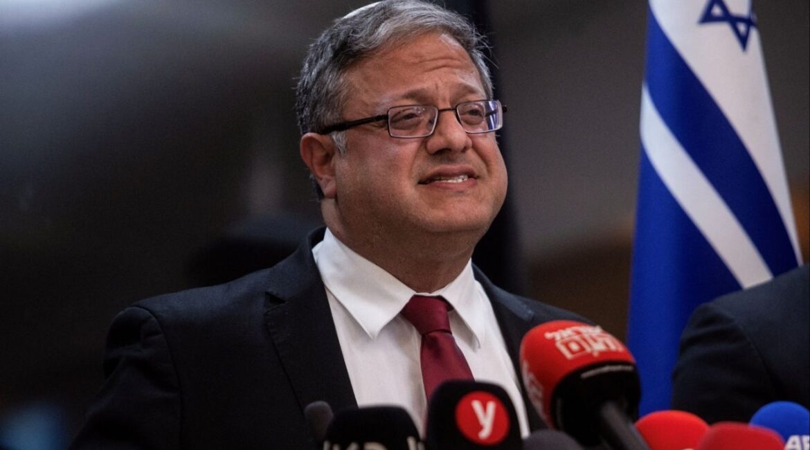 Israeli National Security Minister and head of Jewish Power party Itamar Ben-Gvir gives a statement to members of the press, ahead of a possible ceasefire between Israel and Hamas, in Jerusalem, January 16, 2025. (Reuters File)