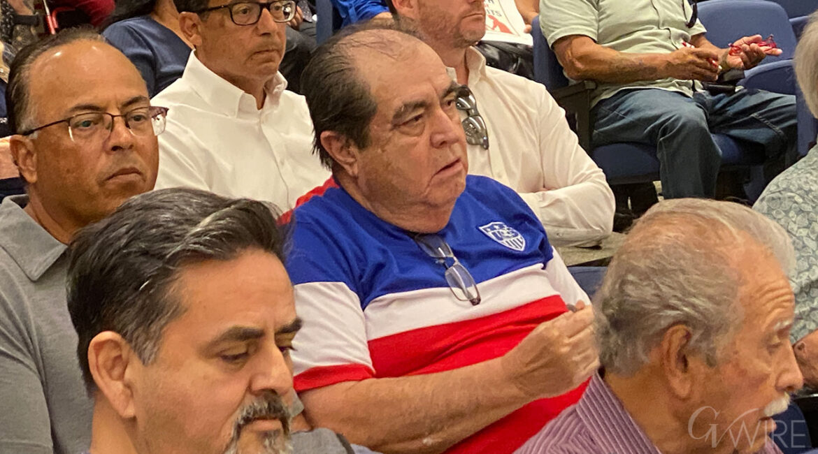 Jose Leon Barraza watched in the audience during the Aug. 14, 2025 Fresno City Council meeting.