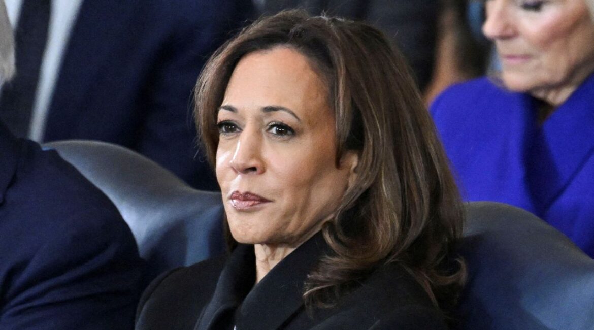 Image of Vice President Kamala Harris at the 2025 inauguration of President Donald Trump