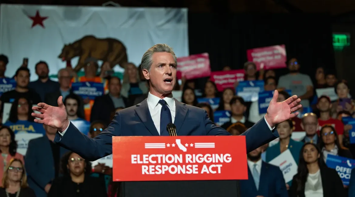 Gov. Gavin Newsom at Election Rigging Response News Conference