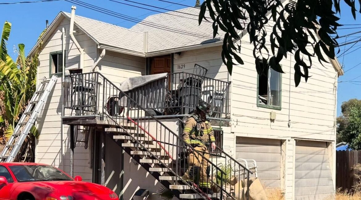 On Friday, August 22, 2025, Fresno firefighters contained a house fire on East Cambridge Avenue, preventing major damage and reporting no injuries. (Fresno Fire)
