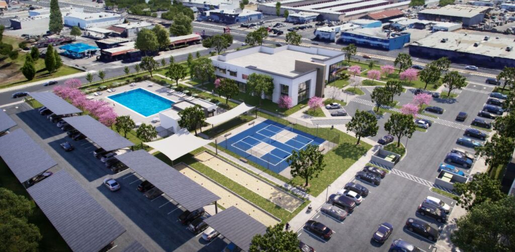 Aerial View of Fresno Senior Center When Built