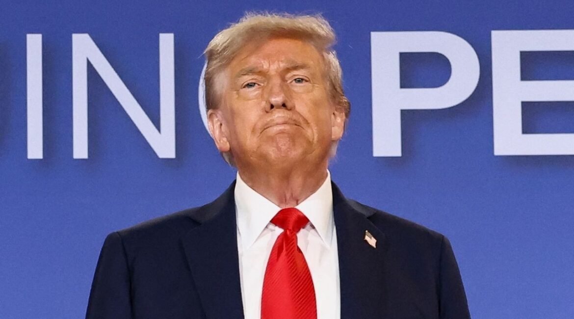 President Donald Trump attends a press conference at Joint Base Elmendorf-Richardson, in Anchorage, Alaska, U.S., August 15, 2025. (Reuters File)