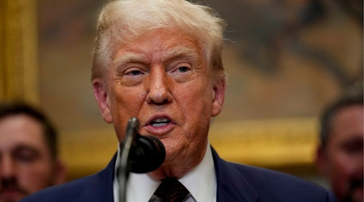 President Donald Trump delivers remarks in the Roosevelt Room at the White House in Washington, D.C., U.S., July 31, 2025. (Reuters File)