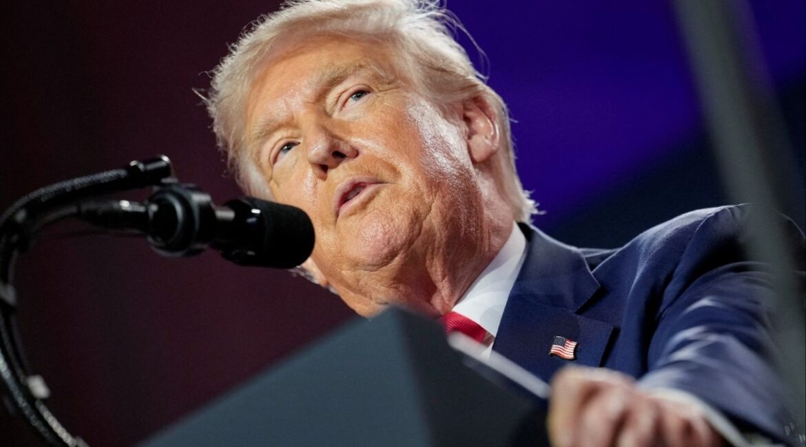 President Donald Trump delivers remarks on artificial intelligence at the "Winning the AI Race" Summit in Washington D.C., U.S., July 23, 2025. (Reuters File)