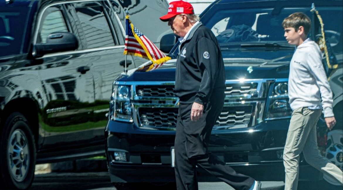 President Donald Trump walks on the grounds of the Trump National Golf Club in Sterling, Virginia, U.S., August 30, 2025. (Reuters/Nathan Howard)