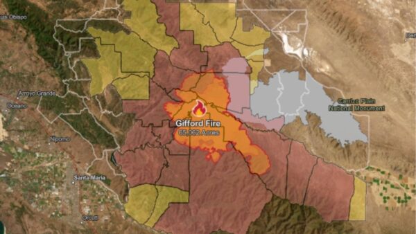 Gifford Fire Grows to 65,000 Acres in Santa Barbara, San Luis Obispo ...