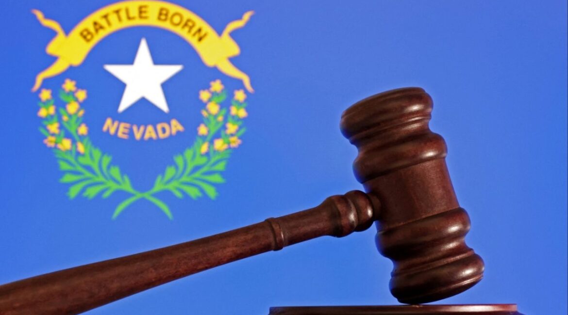 The flag of the U.S. state Nevada is seen in this illustration taken, August 21, 2024. (Reuters/Dado Ruvic/Illustration)