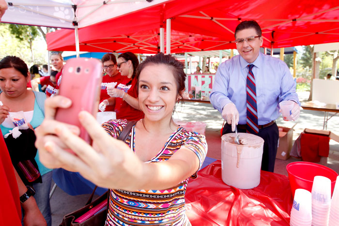 Joe Castro Serves Up Ice Cream and Selfies