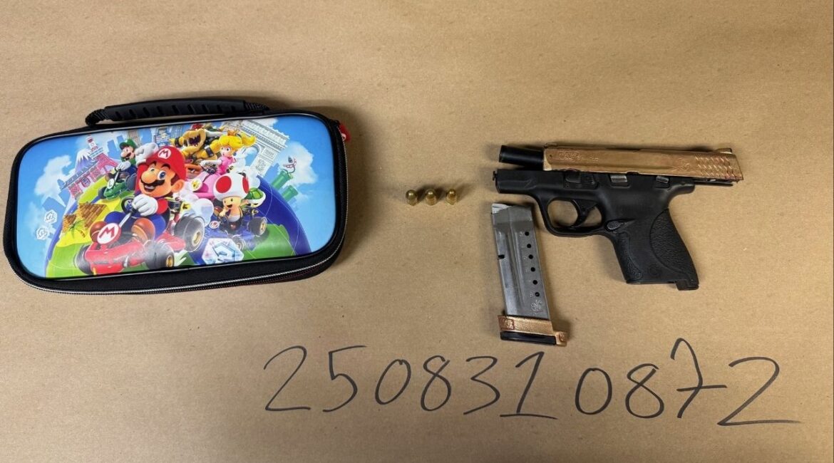 A 17-year-old on probation was arrested in southwest Fresno after fleeing a traffic stop and discarding a loaded firearm, police said on Tuesday, Sept. 2, 2025. (Fresno PD)
