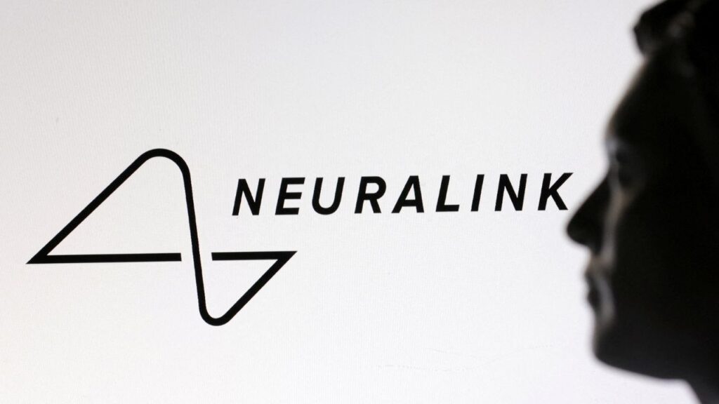 A 3D-printed miniature model of Elon Musk and the Neuralink logo are seen in this illustration taken January 23, 2025. (Reuters File)
