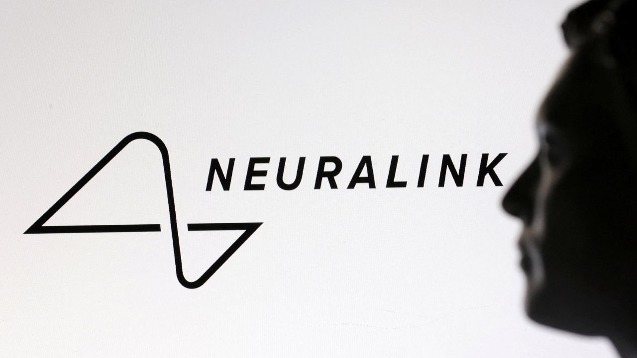 A 3D-printed miniature model of Elon Musk and the Neuralink logo are seen in this illustration taken January 23, 2025. (Reuters File)