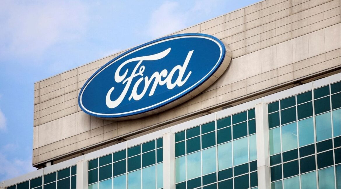 A Ford logo is seen on the Ford Motor World headquarters in Dearborn, Michigan, U.S., March 12, 2025. (Reuters File)