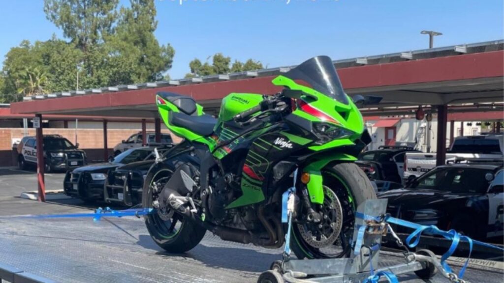 A Fresno man was arrested after a high-speed motorcycle chase on Highway 168 and city streets in Clovis, facing multiple felony charges and driving violations on Sunday, Sept. 14, 2025. (Clovis PD)